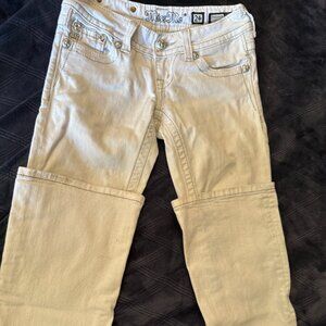Miss Me White Boot Cut Jeans with Classic Style